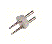 Connecteur rond/pointes pour tube lumineux 13mm