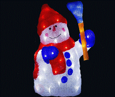 Bonhomme de neige lumineux 3D
