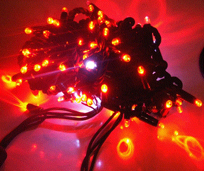 Guirlande 100 LED rouge flashing