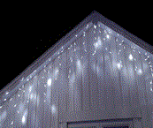 Guirlande stalactites 180 LED blanc froid