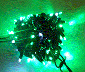 Guirlande 100 LED vert flashing