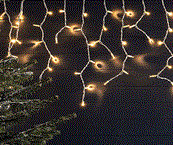 Stalactites lumineuses 170 LED blanc chaud